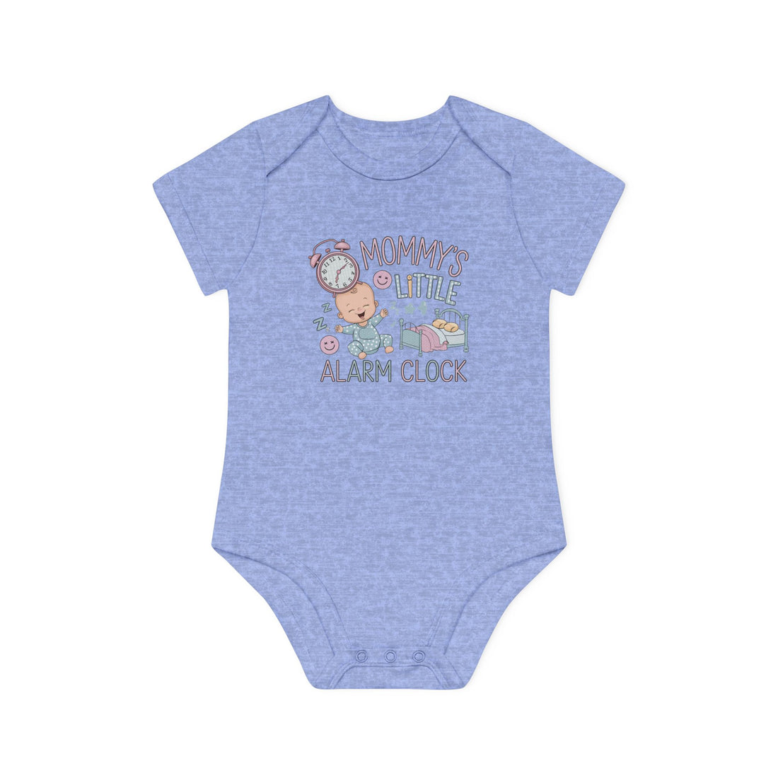 "Mommy's little alarm clock" Baby Organic Short Sleeve Bodysuit