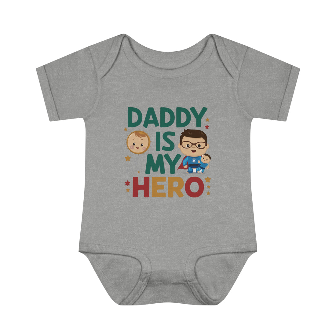 "Daddy is my hero" Infant Baby Rib Bodysuit