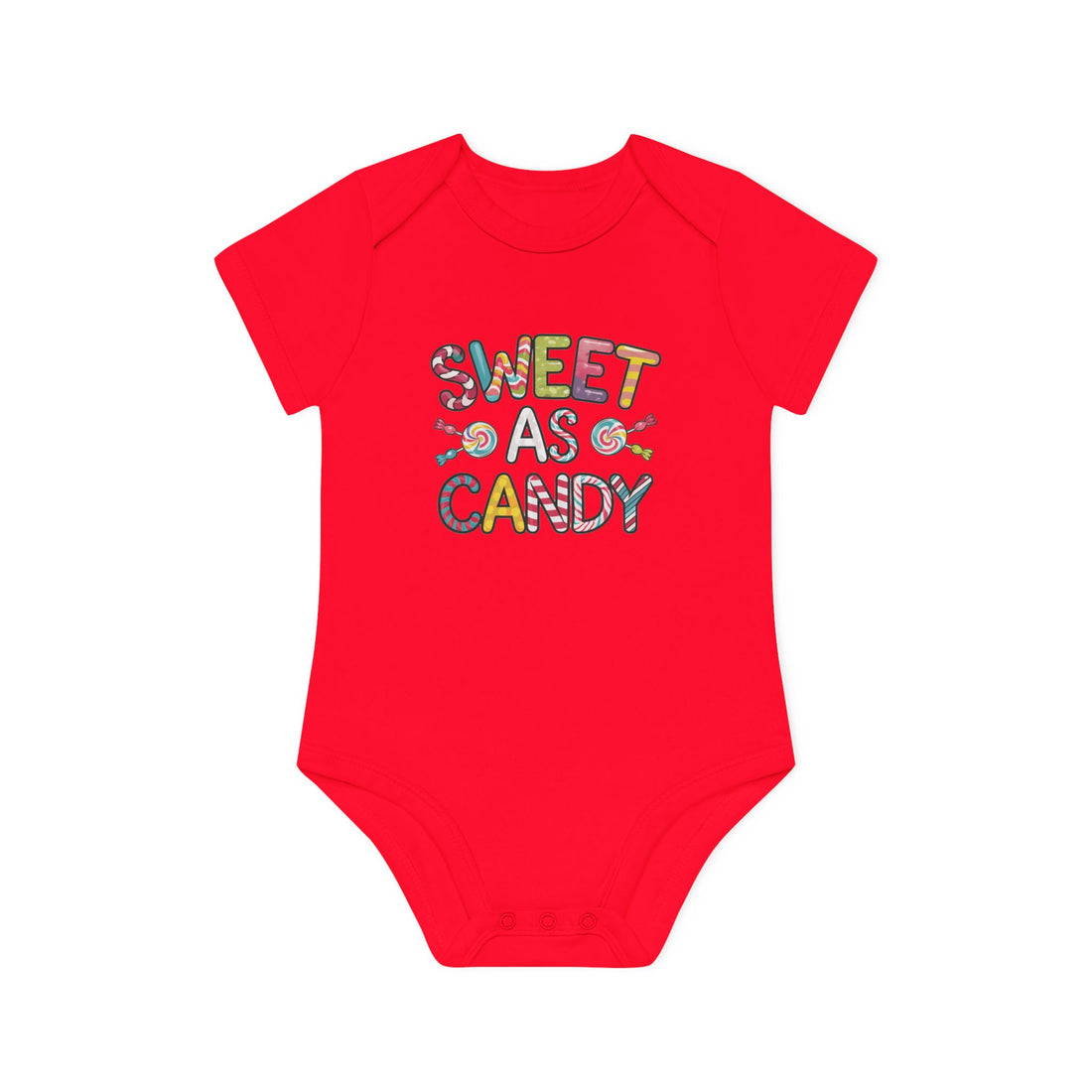 "Sweet as candy" Baby Organic Short Sleeve Bodysuit