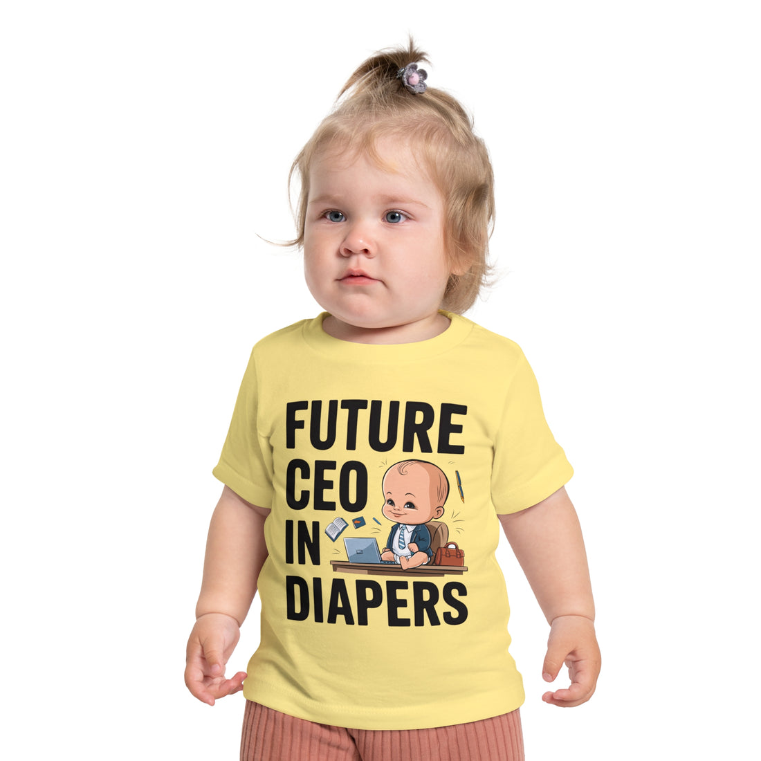 "Future CEO in diapers" Baby Short Sleeve T-Shirt