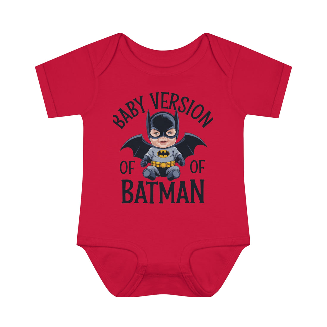 "Baby version of batman" Infant Baby Rib Bodysuit