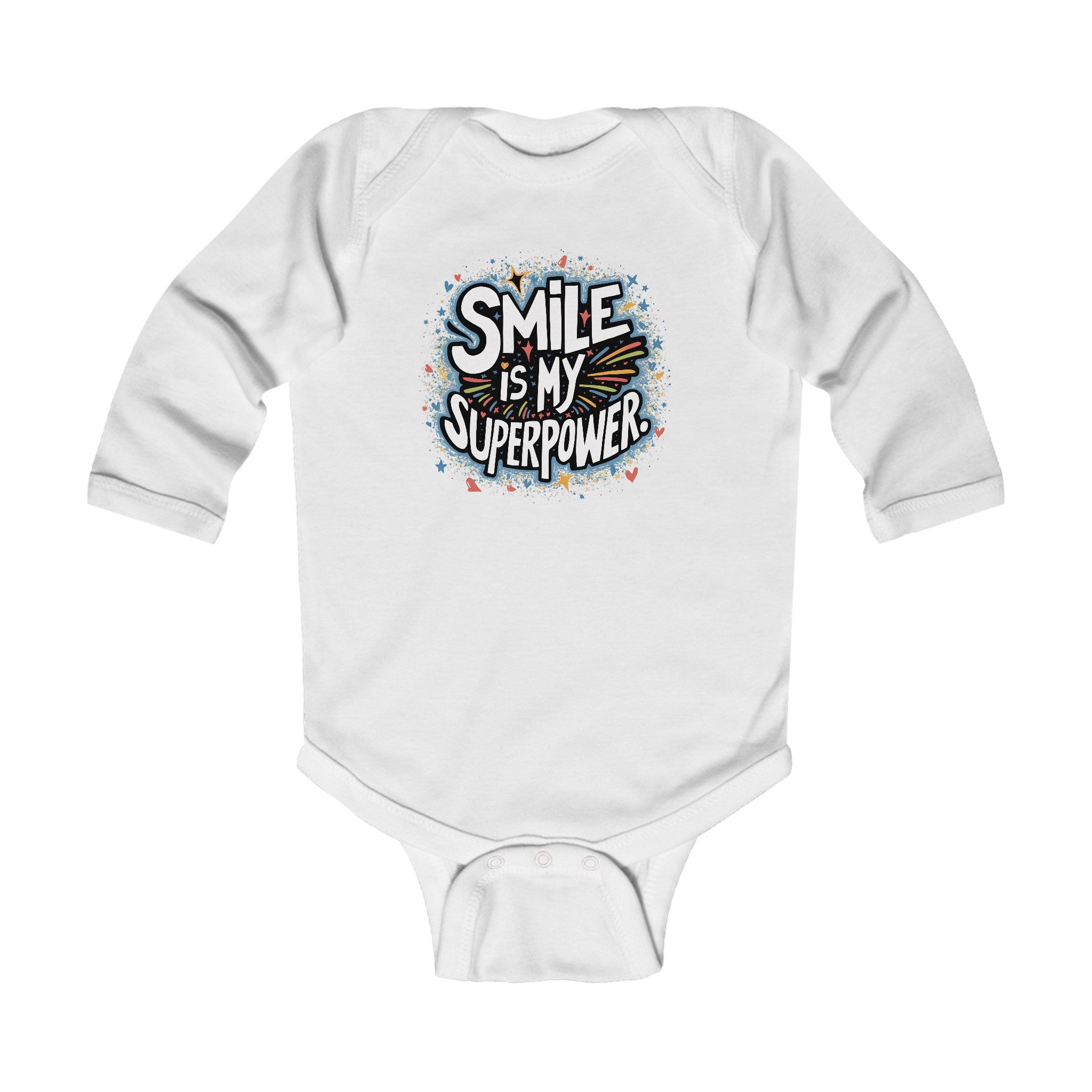 "Smile is my superpower" Infant Long Sleeve Bodysuit