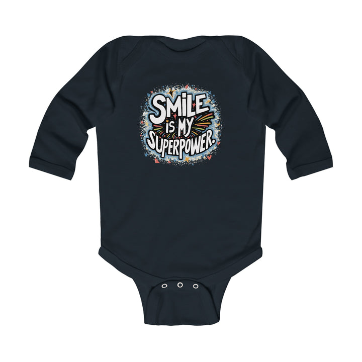 "Smile is my superpower" Infant Long Sleeve Bodysuit