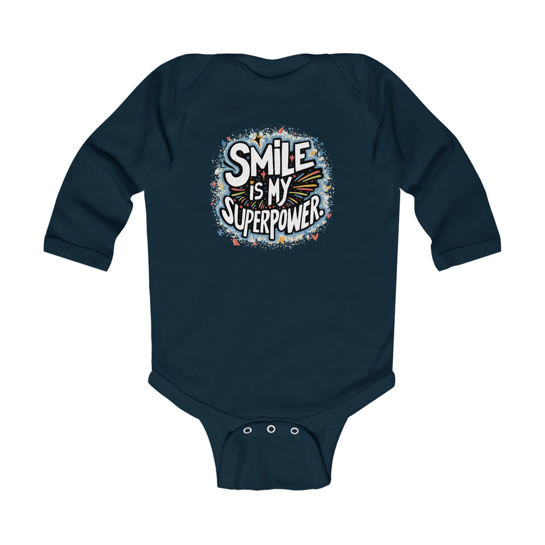 "Smile is my superpower" Infant Long Sleeve Bodysuit