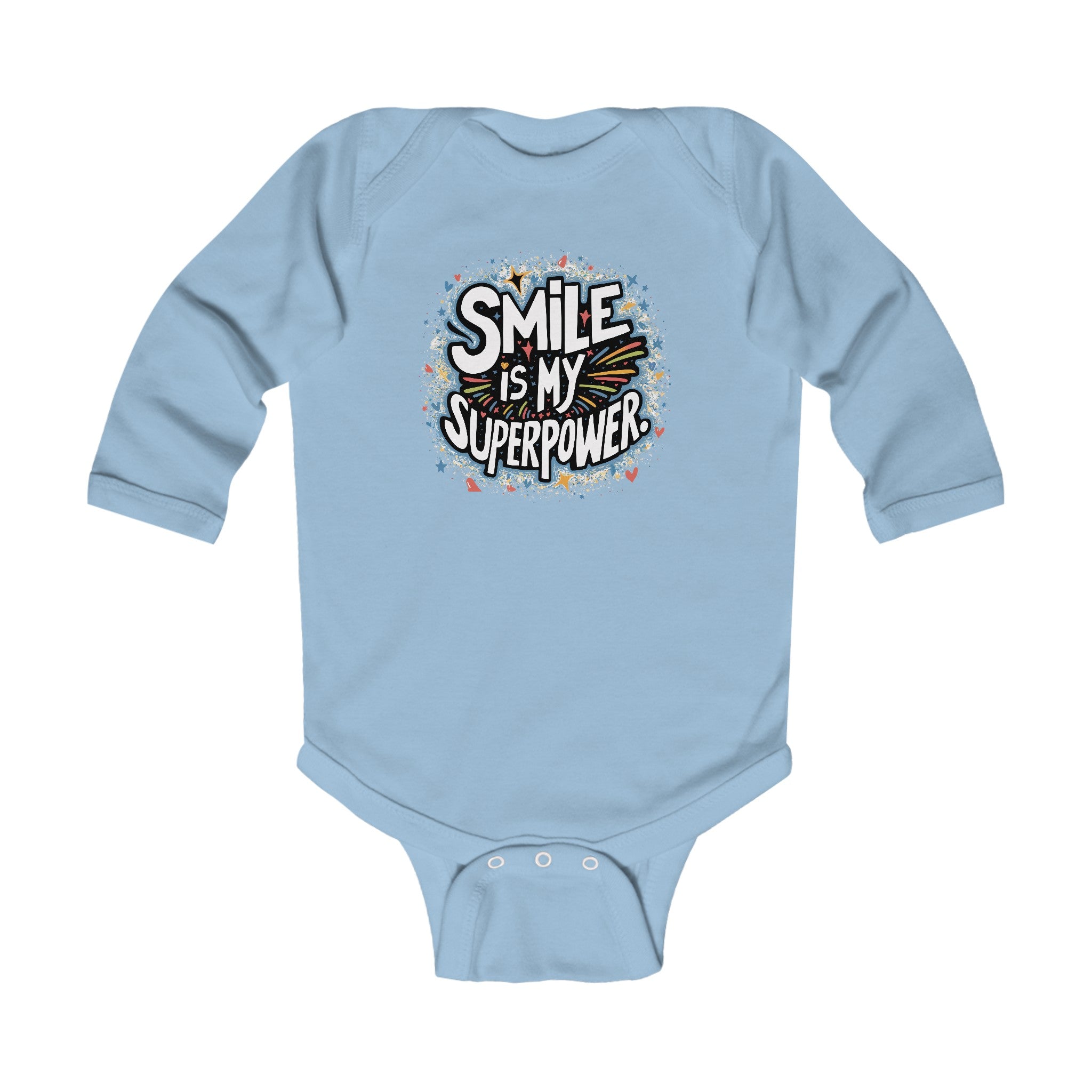 "Smile is my superpower" Infant Long Sleeve Bodysuit