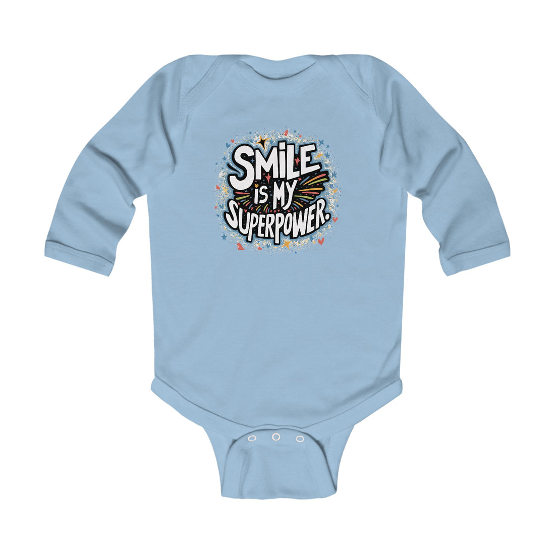 "Smile is my superpower" Infant Long Sleeve Bodysuit