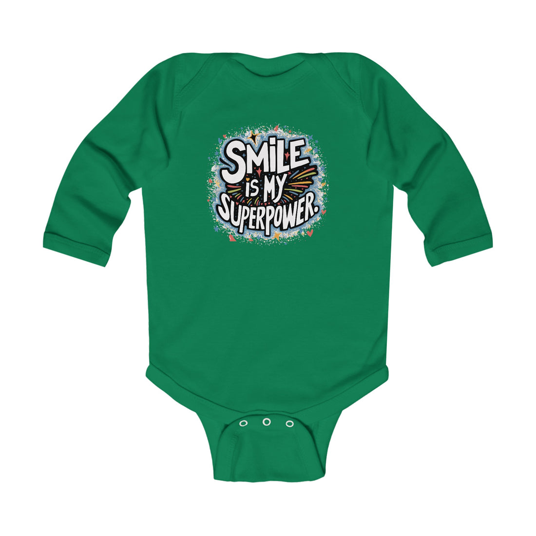 "Smile is my superpower" Infant Long Sleeve Bodysuit