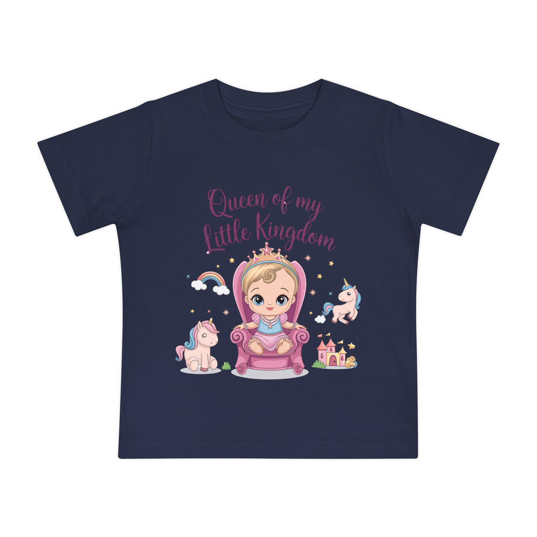 "Queen of my little kingdom" Baby Short Sleeve T-Shirt