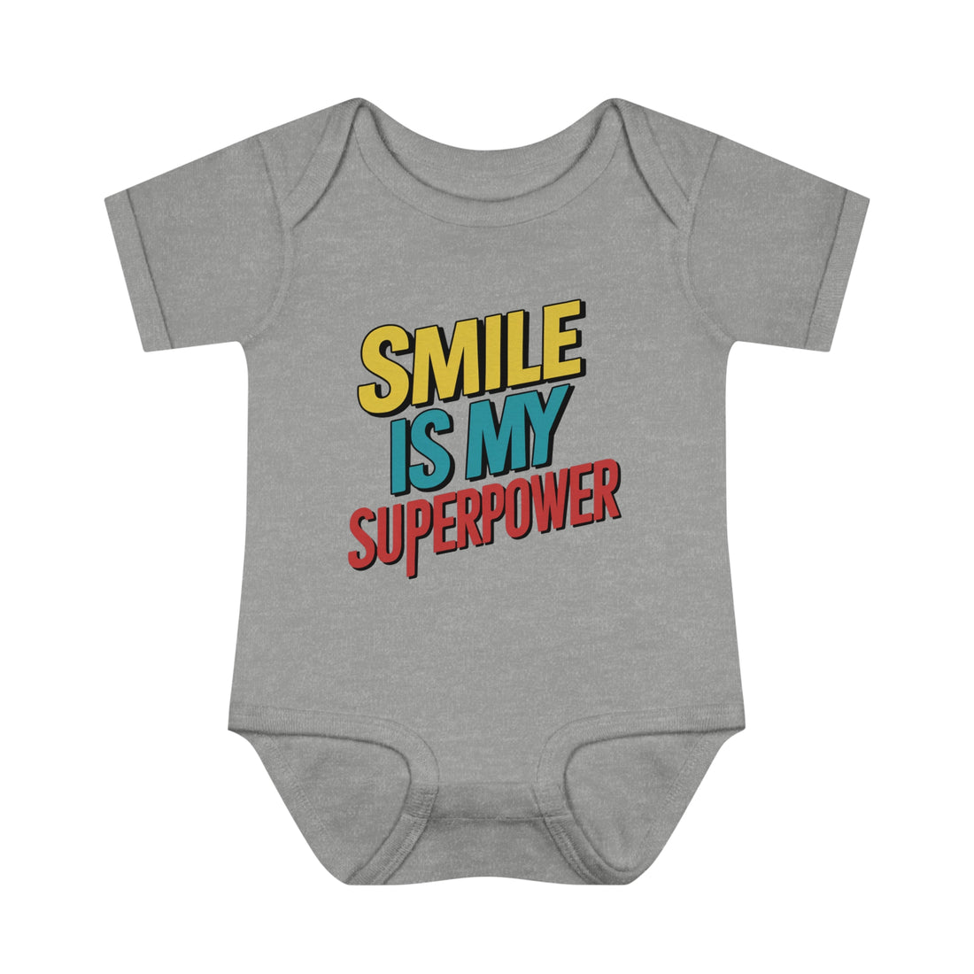 "Smile is my superpower" Infant Baby Rib Bodysuit