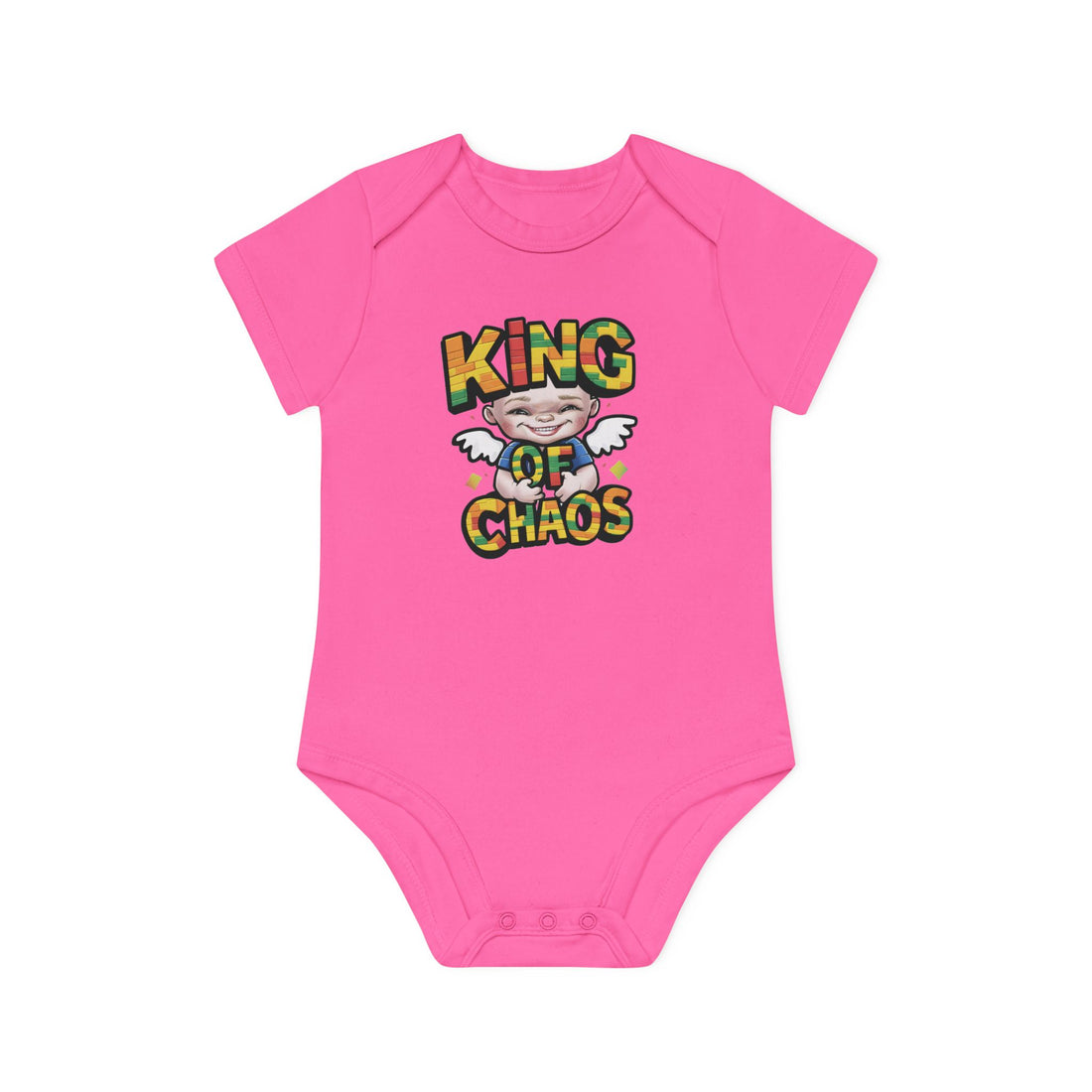 "King of chaos" Baby Organic Short Sleeve Bodysuit