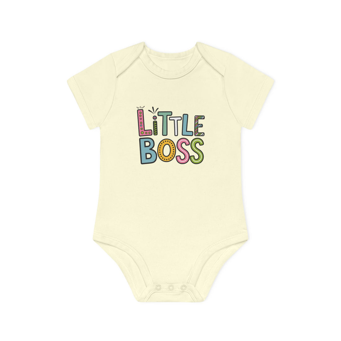 "Little boss" Baby Organic Short Sleeve Bodysuit