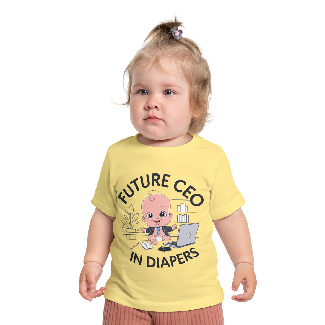 "Future CEO in diapers" Baby Short Sleeve T-Shirt