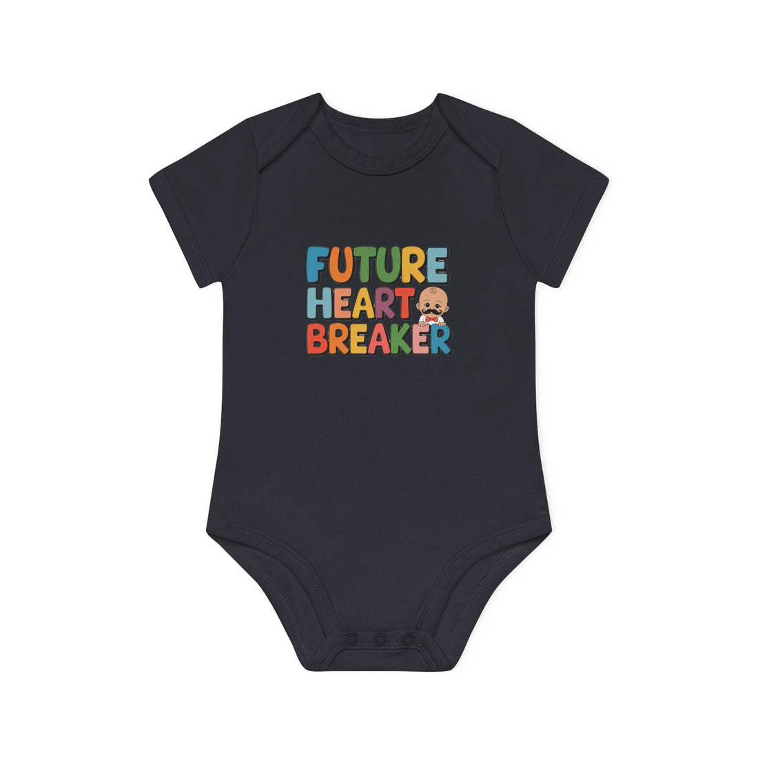 "Future heartbreaker" Baby Organic Short Sleeve Bodysuit