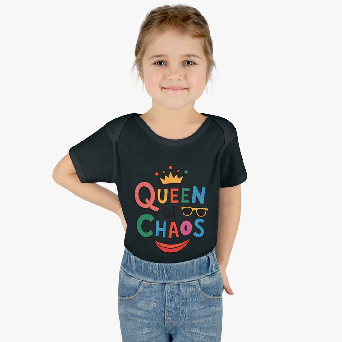 "Queen of chaos" Infant Baby Rib Bodysuit