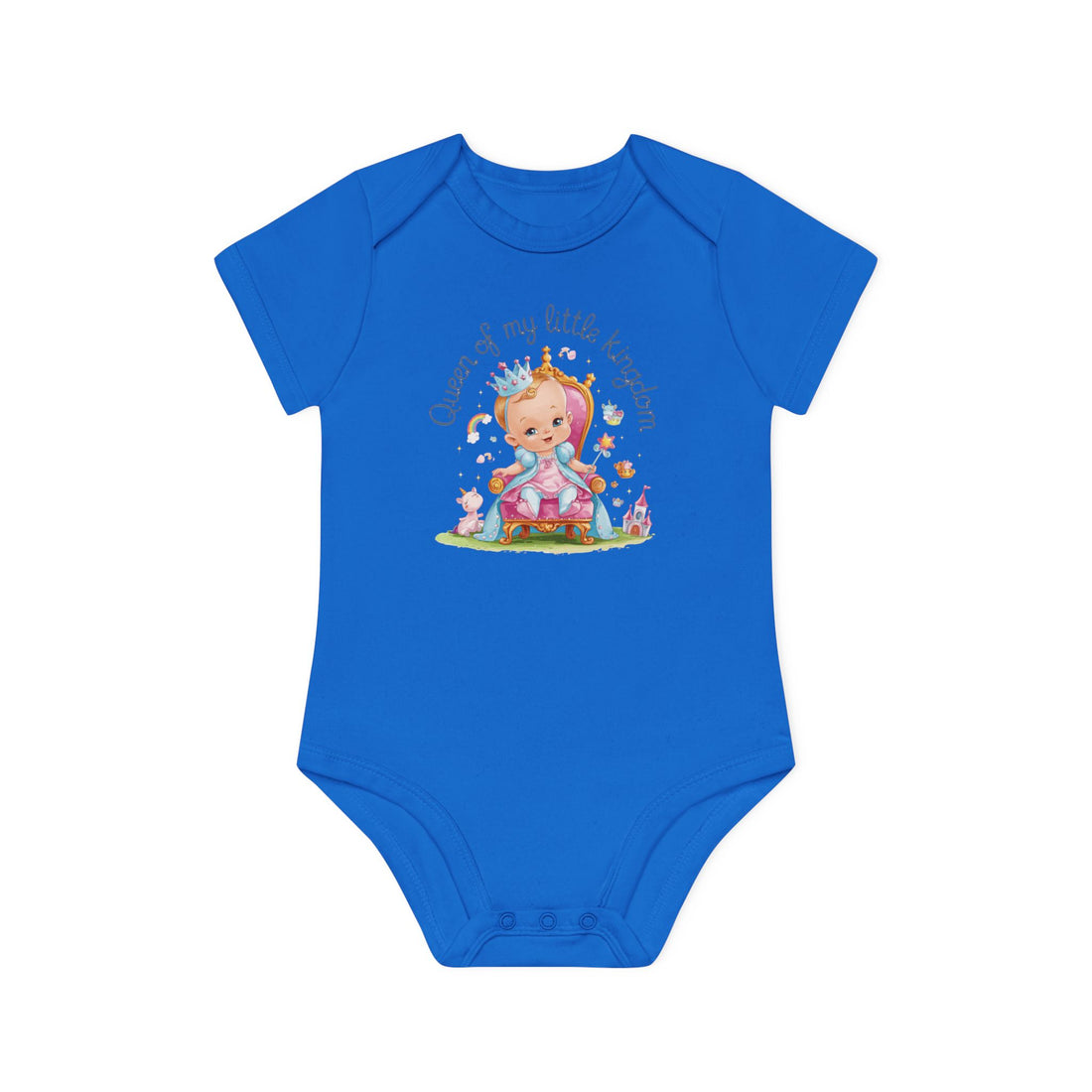 "Queen of my little kingdom" Baby Organic Short Sleeve Bodysuit