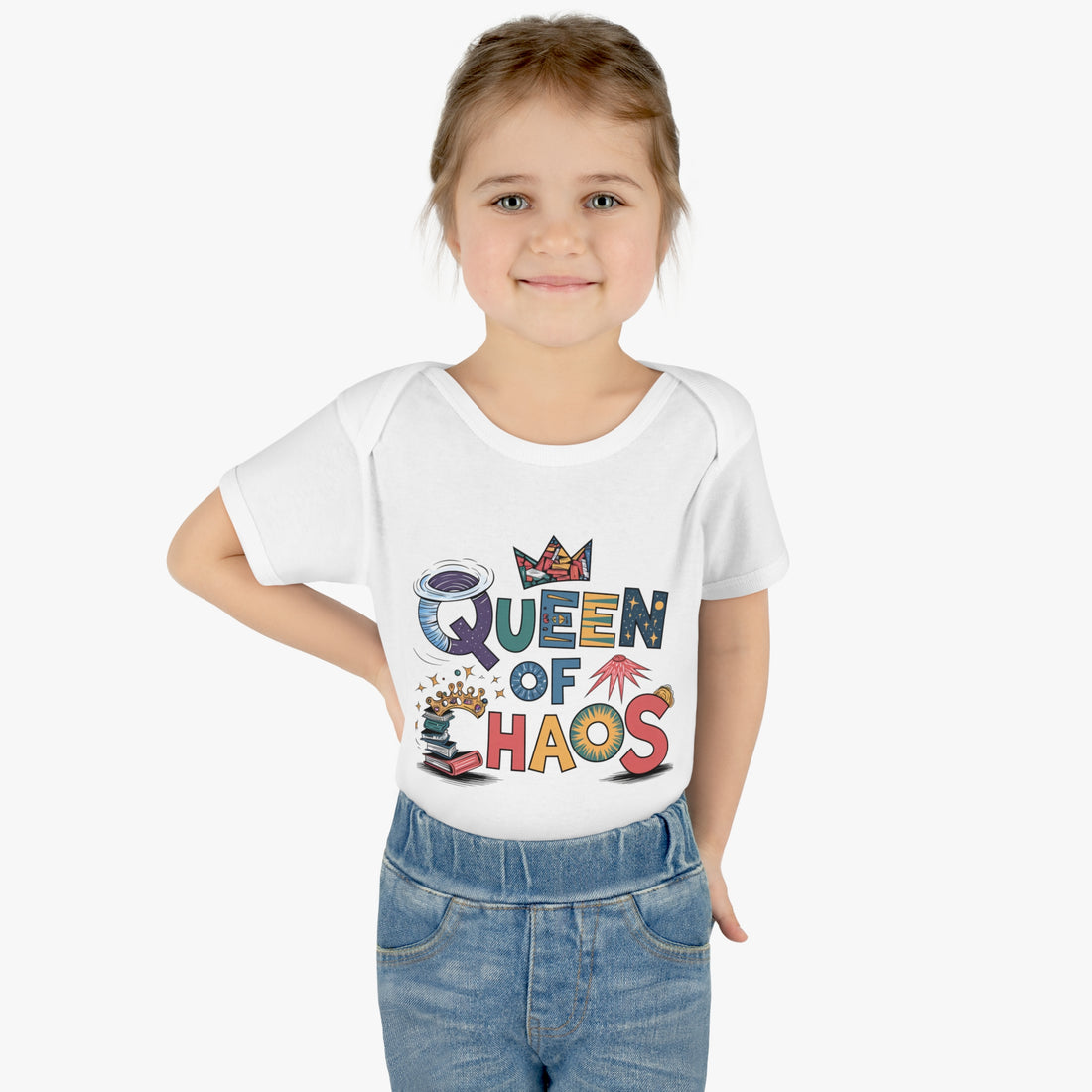 "Queen of chaos" Infant Baby Rib Bodysuit