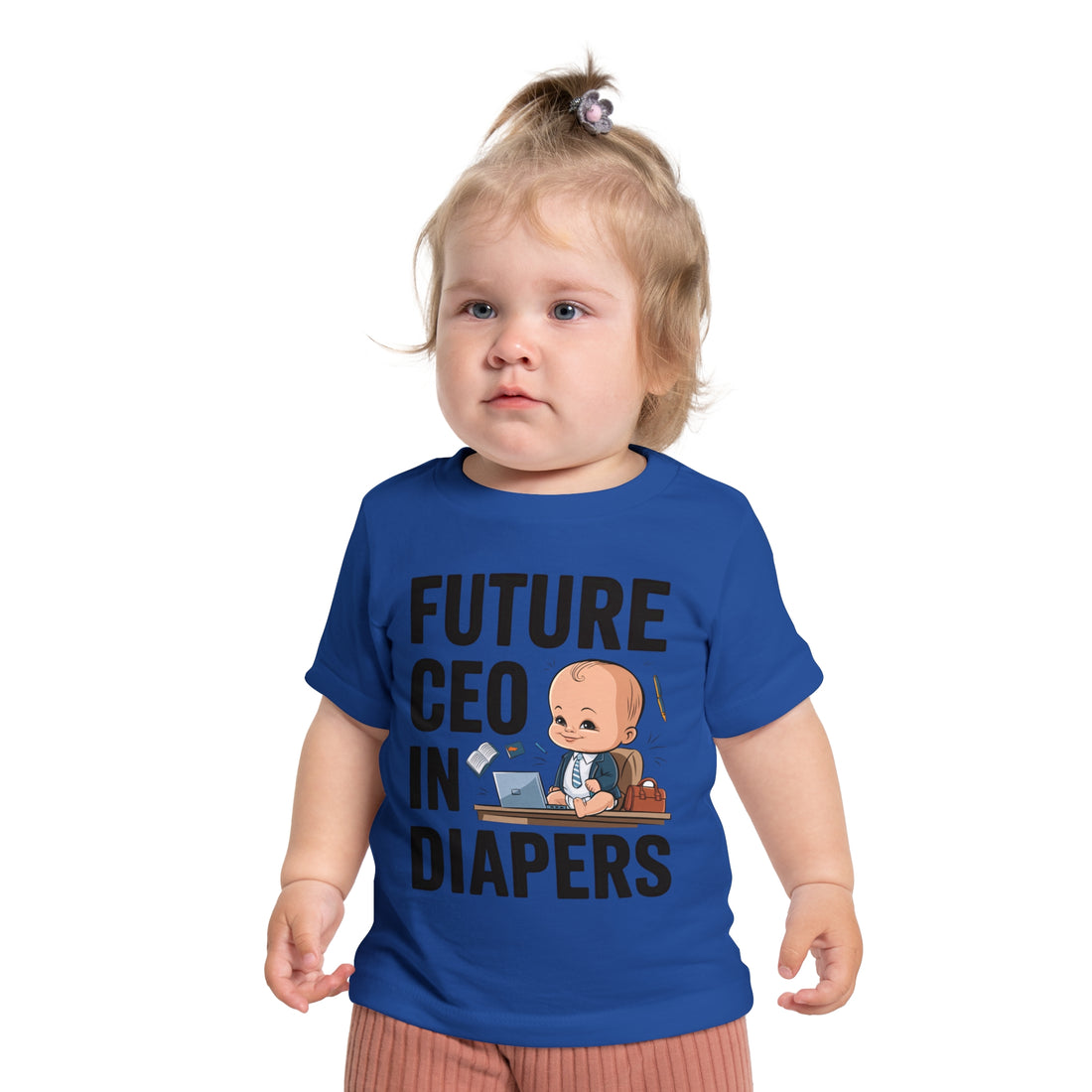 "Future CEO in diapers" Baby Short Sleeve T-Shirt