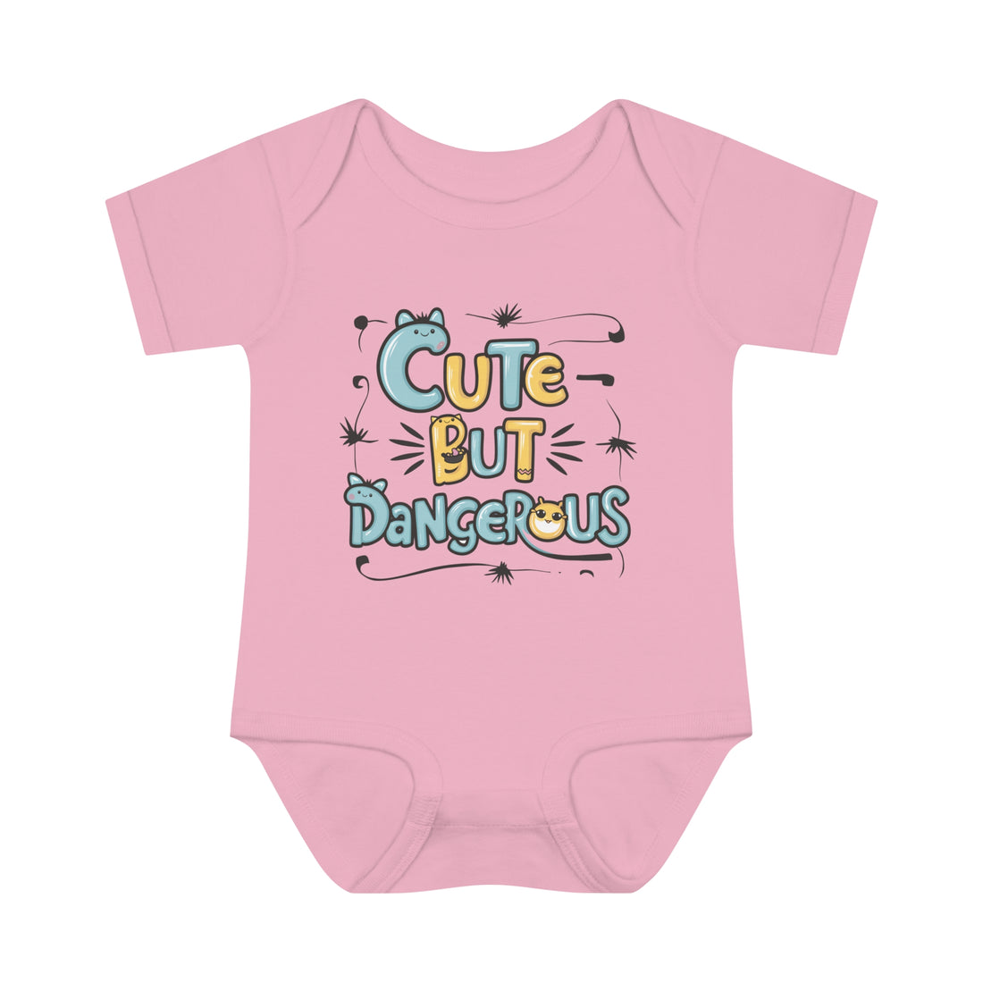 "Cute but dangerous" Infant Baby Rib Bodysuit