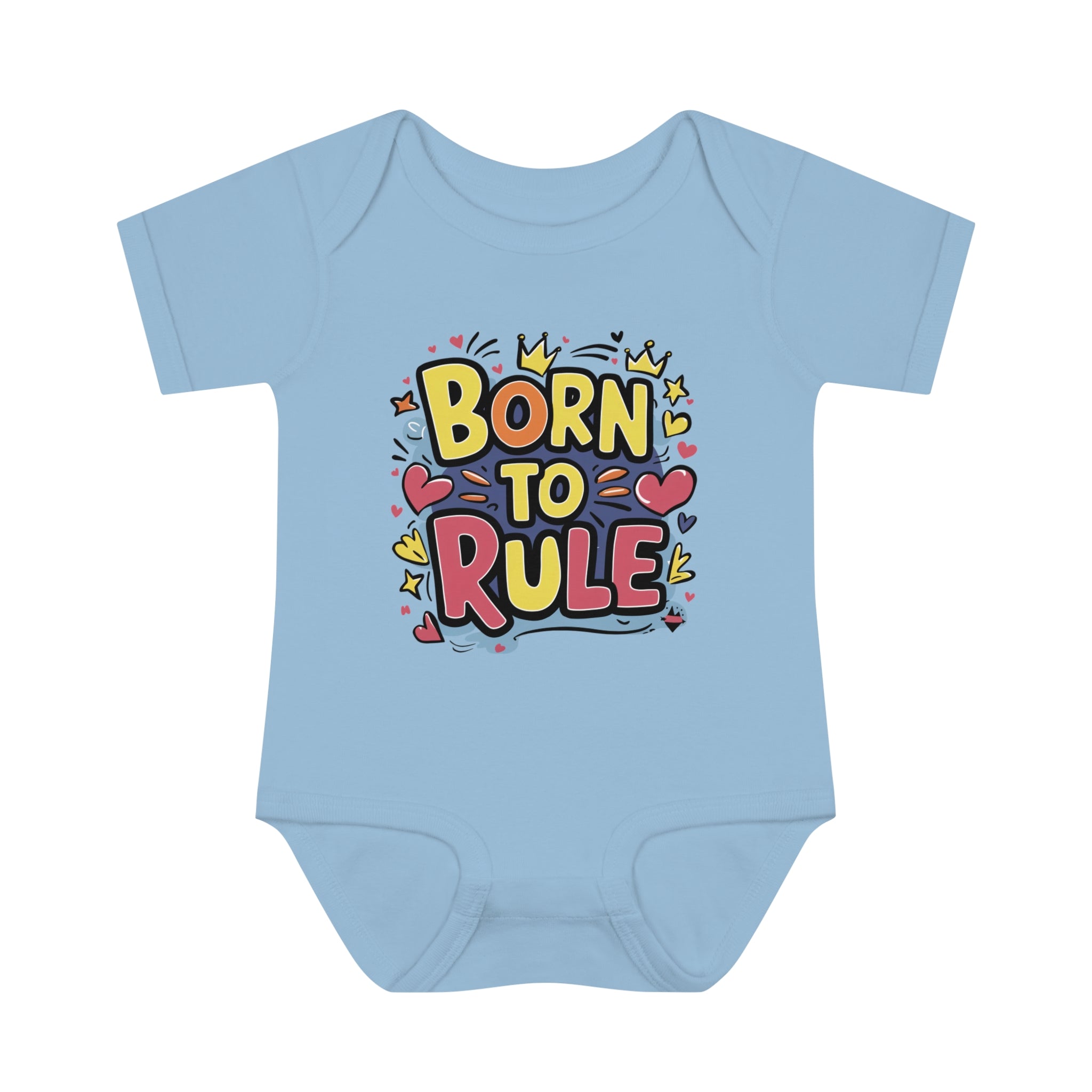 "Born to rule" Infant Baby Rib Bodysuit