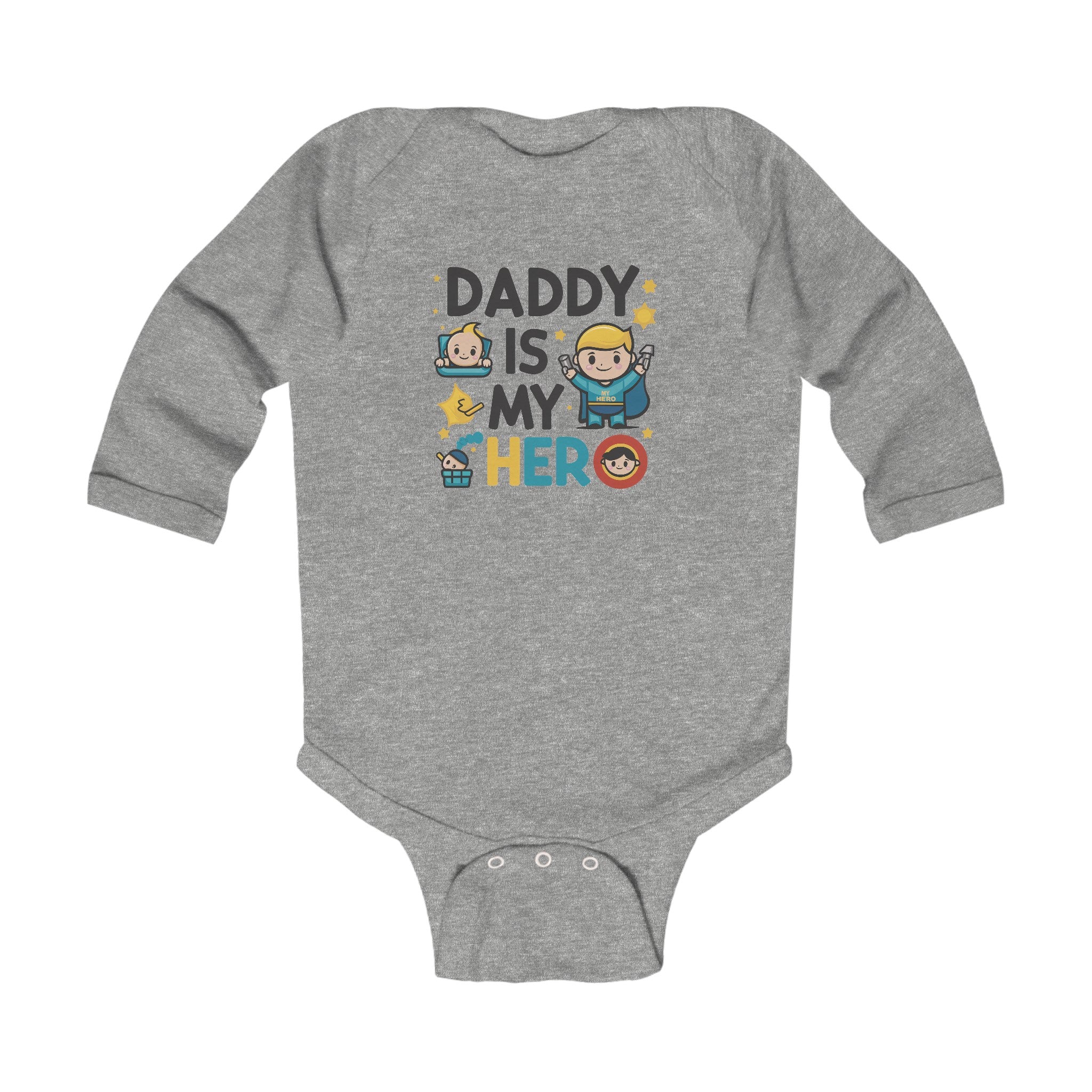 "Daddy is my hero" Infant Long Sleeve Bodysuit