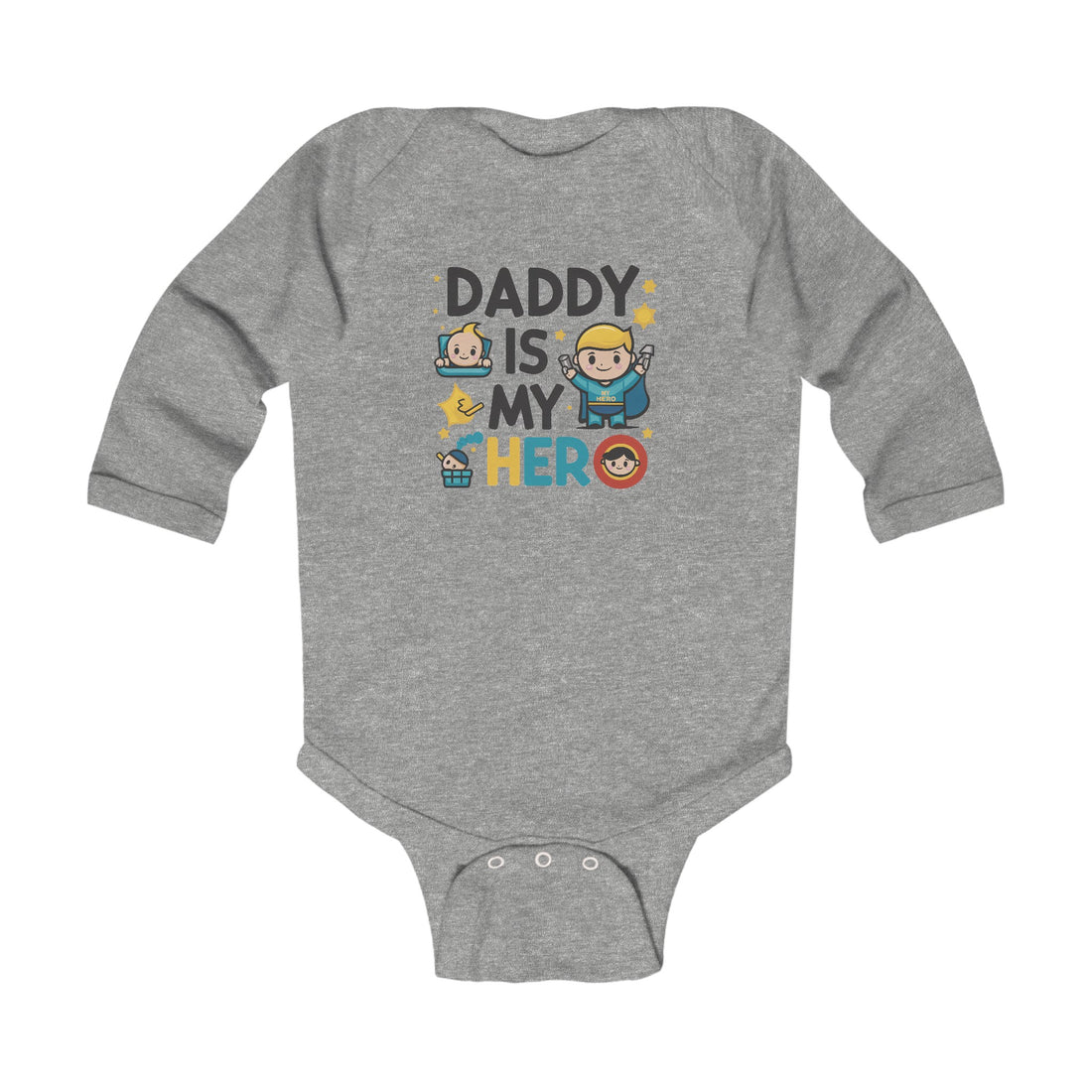 "Daddy is my hero" Infant Long Sleeve Bodysuit