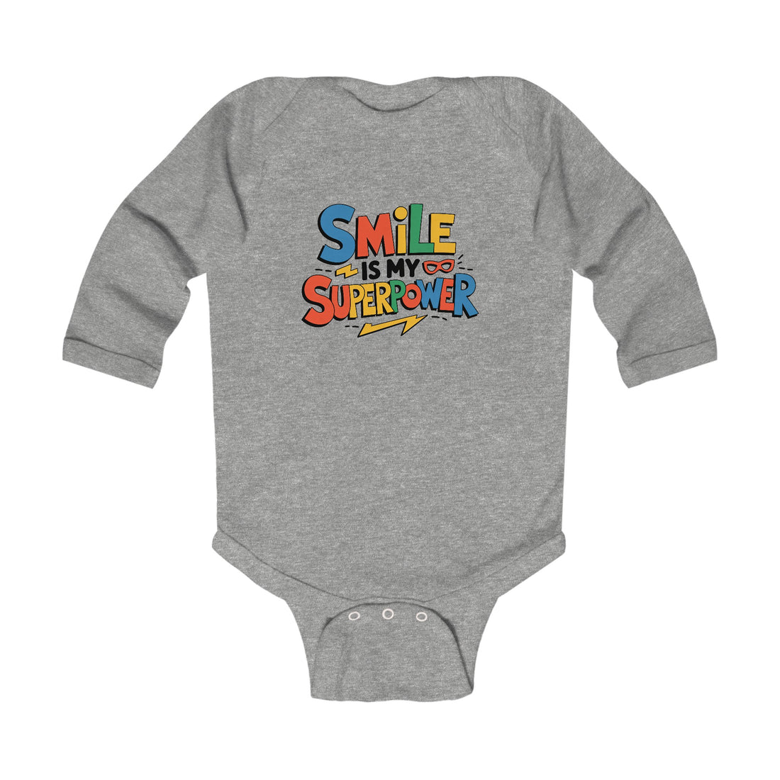 "Smile is my superpower" Infant Long Sleeve Bodysuit