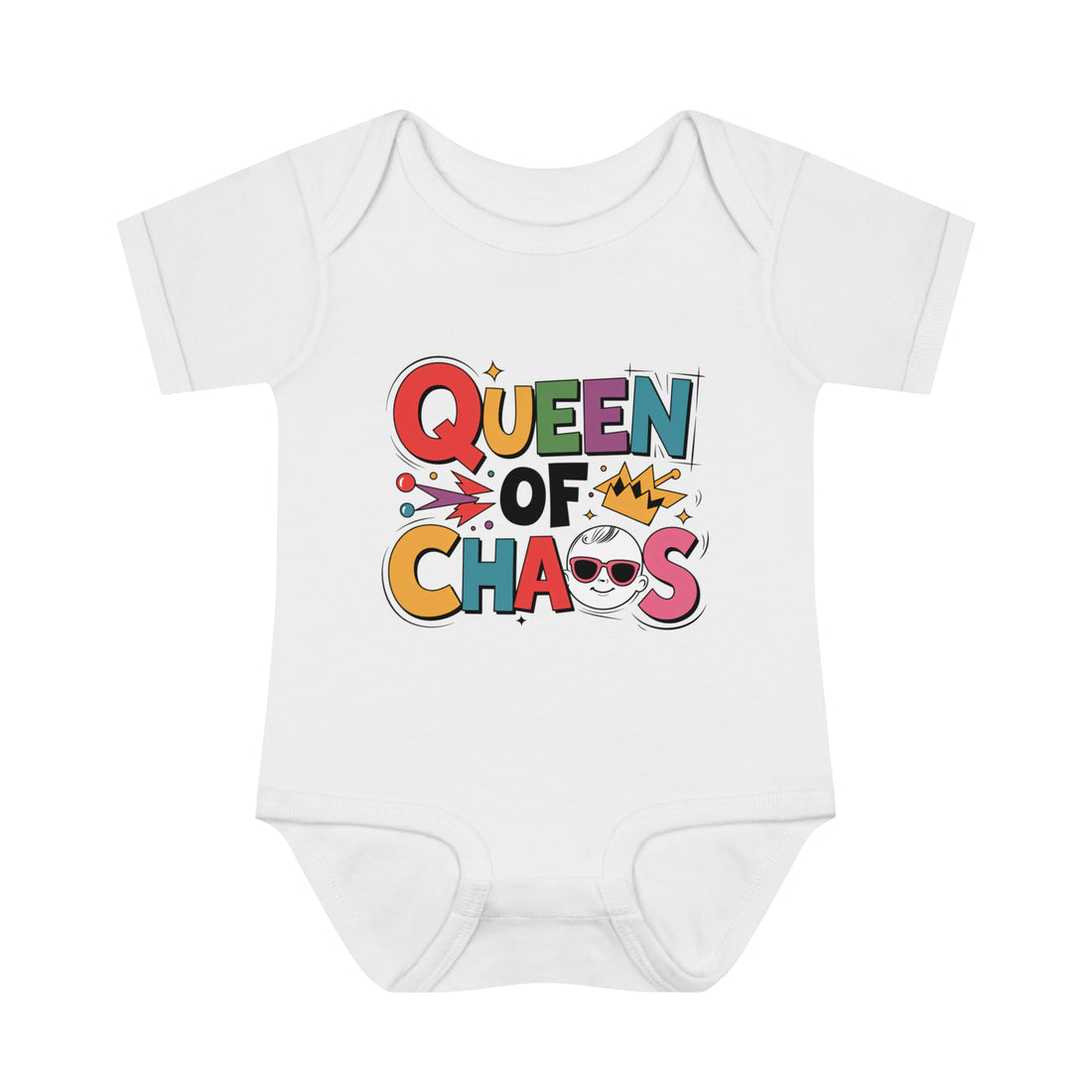 "Queen of chaos" Infant Baby Rib Bodysuit