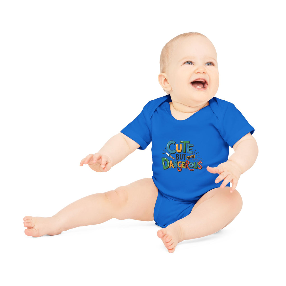 "Cute but dangerous" Baby Organic Short Sleeve Bodysuit