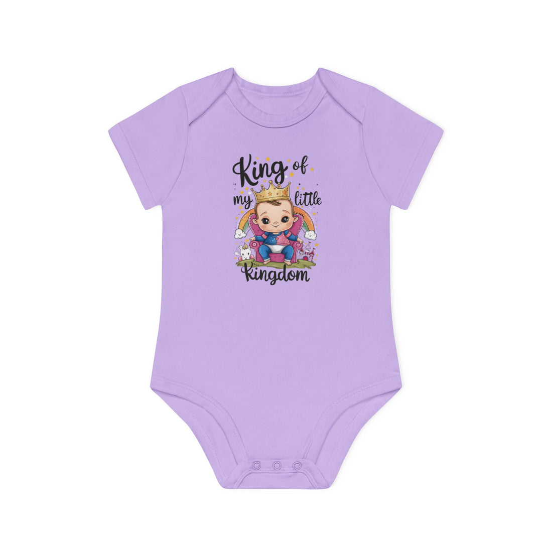 "King of my little kingdom" Baby Organic Short Sleeve Bodysuit