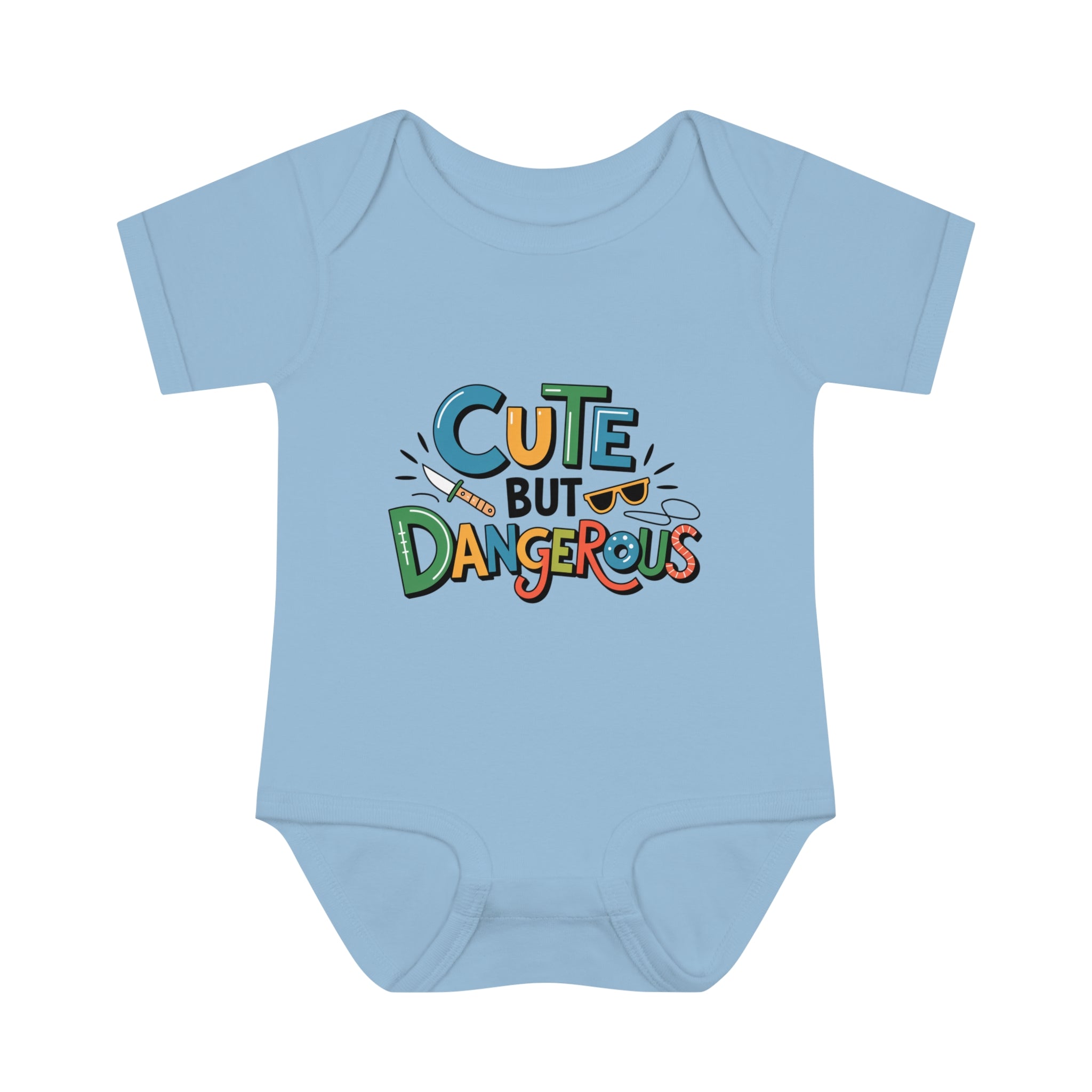 "Cute but dangerous" Infant Baby Rib Bodysuit