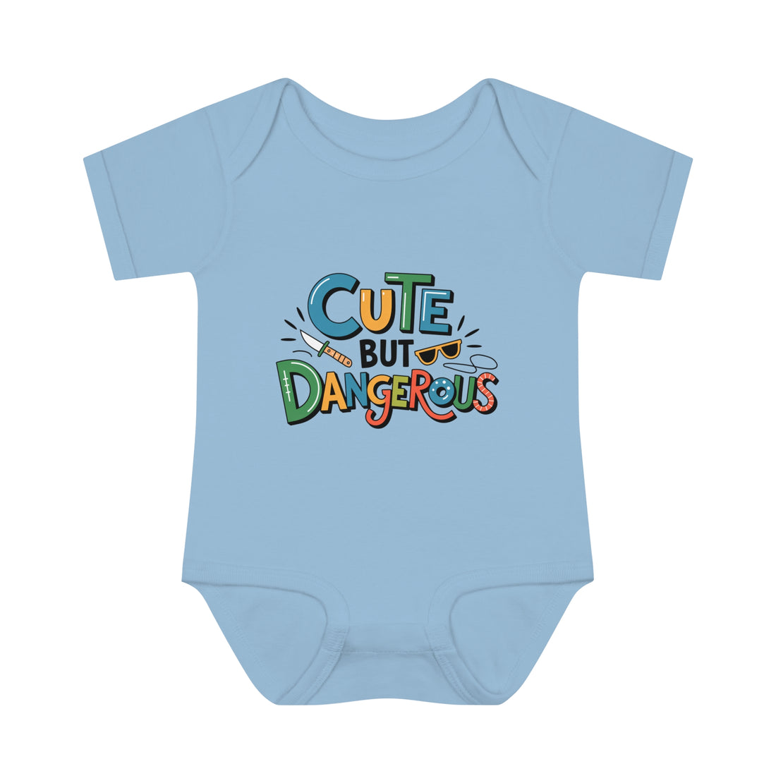 "Cute but dangerous" Infant Baby Rib Bodysuit