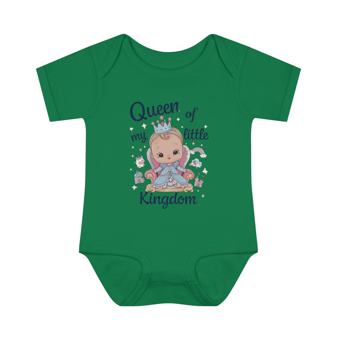 "Queen of my little kingdom" Infant Baby Rib Bodysuit