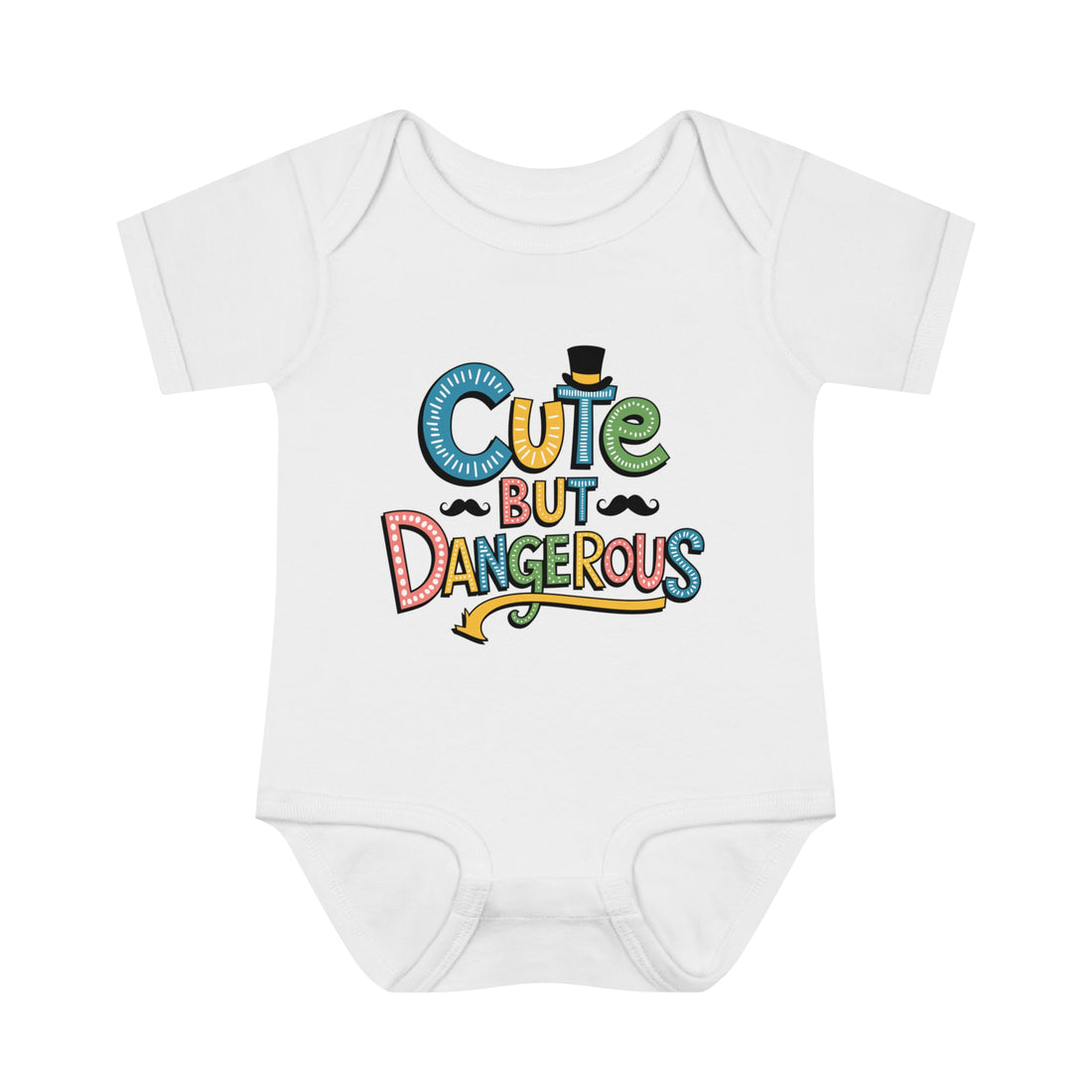 "Cute but dangerous" Infant Baby Rib Bodysuit