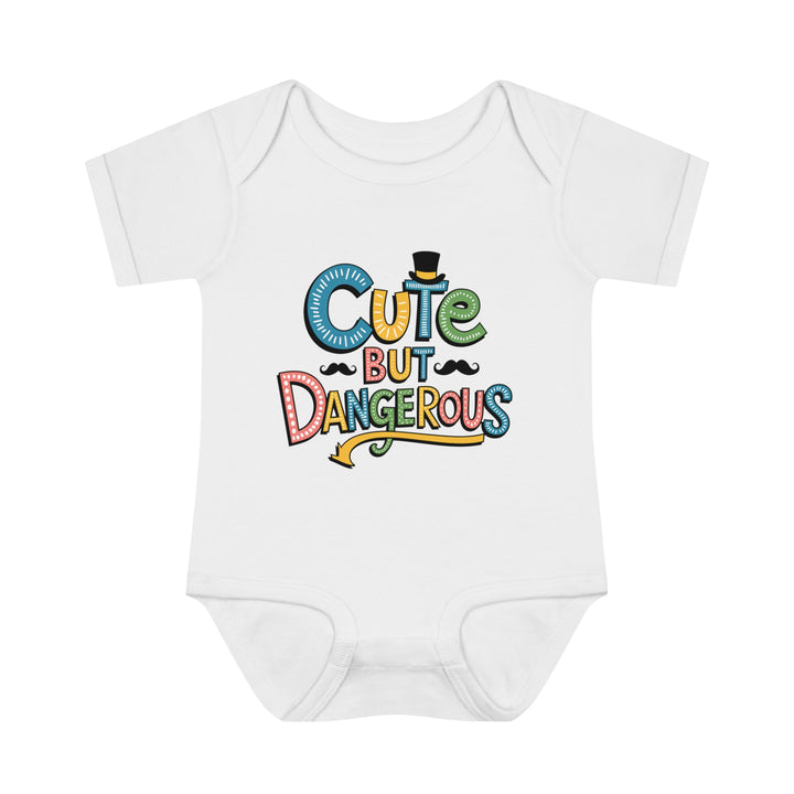 "Cute but dangerous" Infant Baby Rib Bodysuit