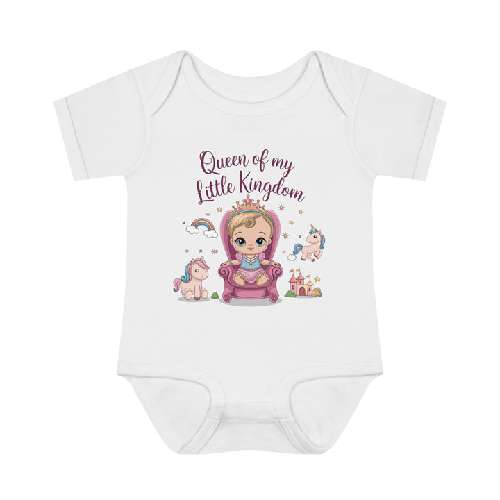 "Queen of my little kingdom" Infant Baby Rib Bodysuit