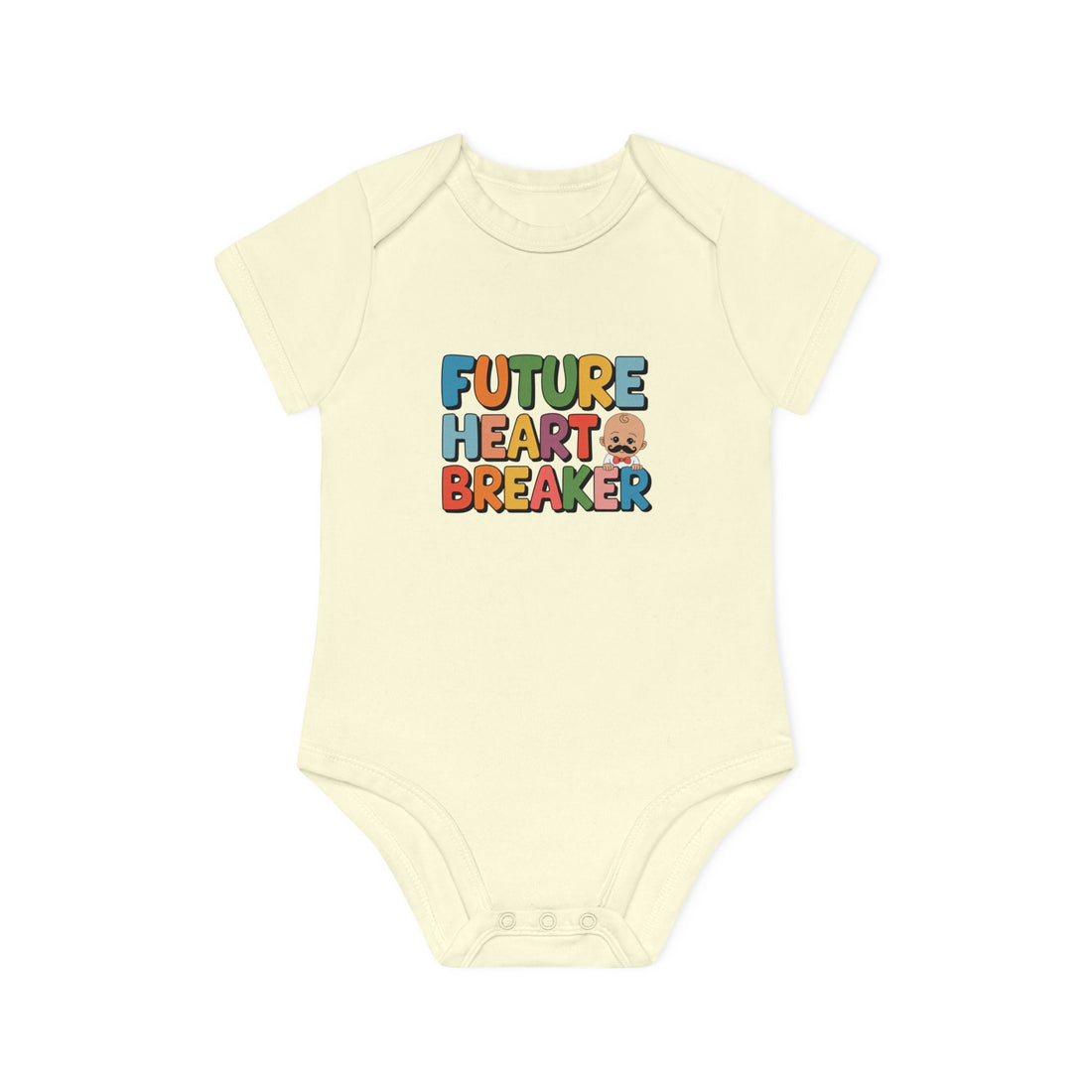 "Future heartbreaker" Baby Organic Short Sleeve Bodysuit