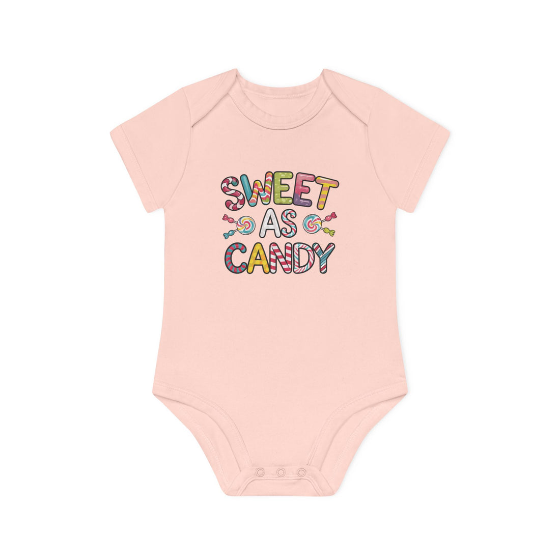 "Sweet as candy" Baby Organic Short Sleeve Bodysuit