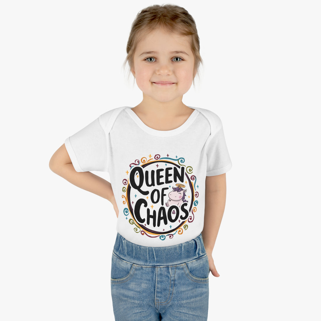 "Queen of chaos" Infant Baby Rib Bodysuit