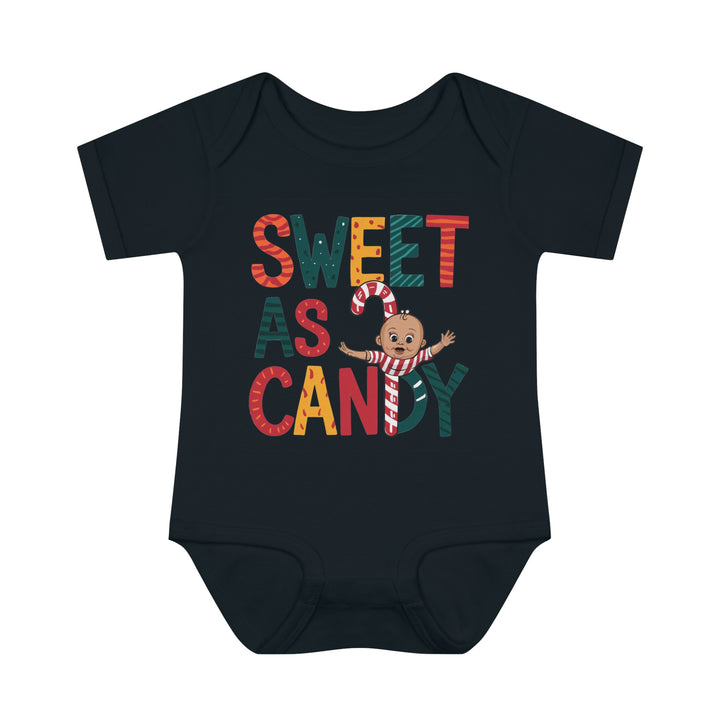 "Sweet as candy" Infant Baby Rib Bodysuit