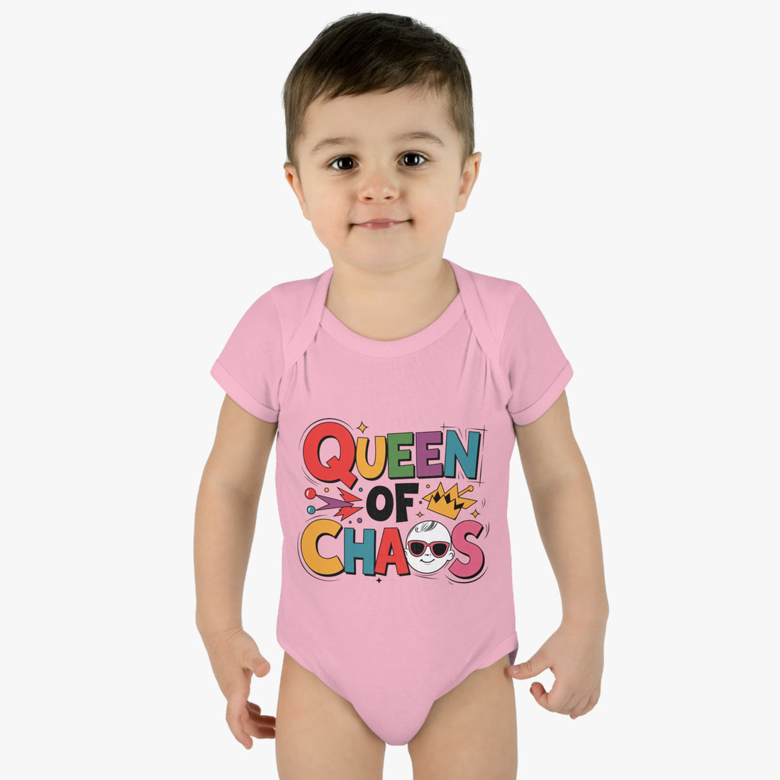 "Queen of chaos" Infant Baby Rib Bodysuit