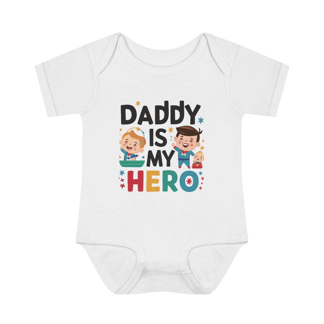 "Daddy is my hero" Infant Baby Rib Bodysuit