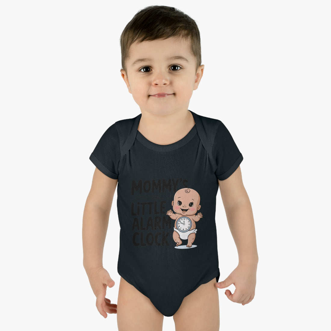 "Mommy's little alarm clock" Infant Baby Rib Bodysuit