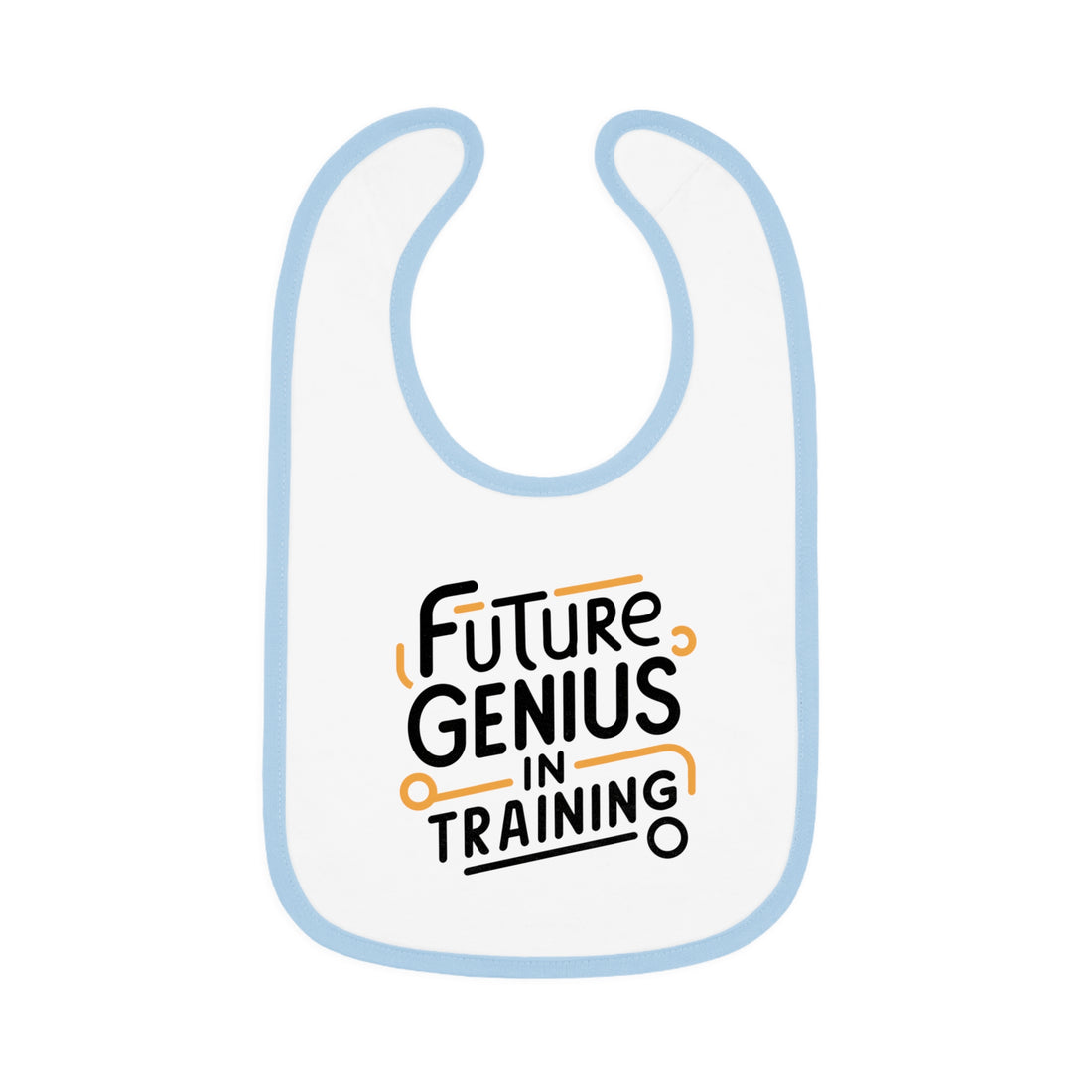 "Future genius in training" Baby Contrast Trim Jersey Bib