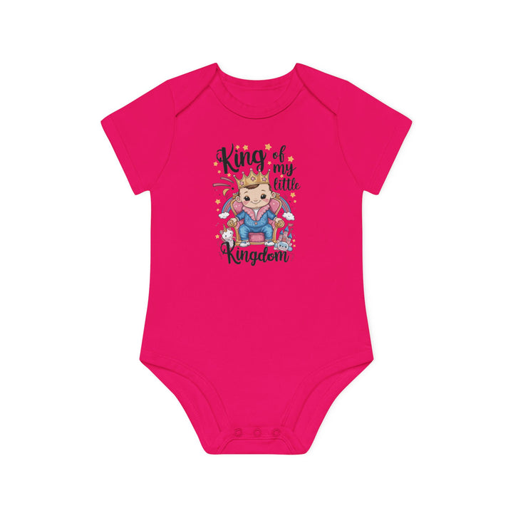 "King of my little kingdom" Baby Organic Short Sleeve Bodysuit