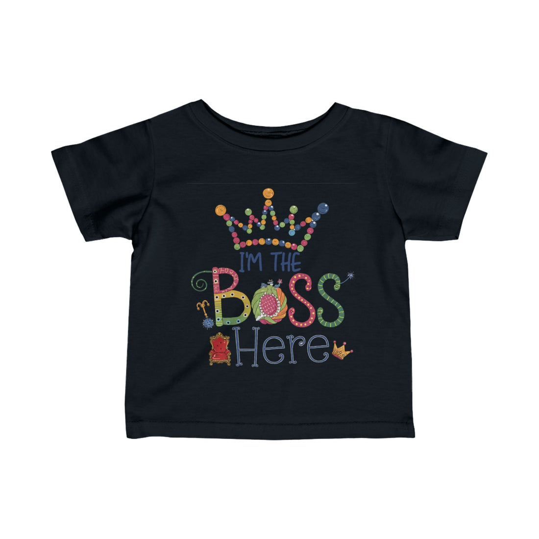 "I'm the boss here" Infant Fine Jersey Tee