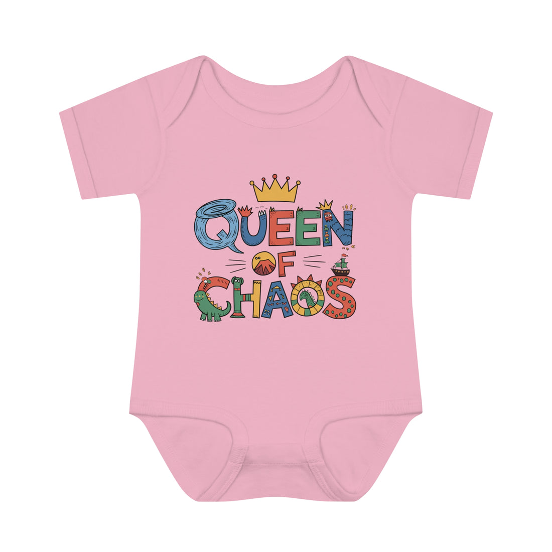 "Queen of chaos" Infant Baby Rib Bodysuit