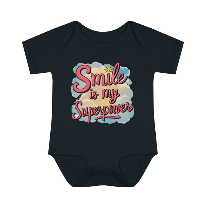 "Smile is my superpower" Infant Baby Rib Bodysuit