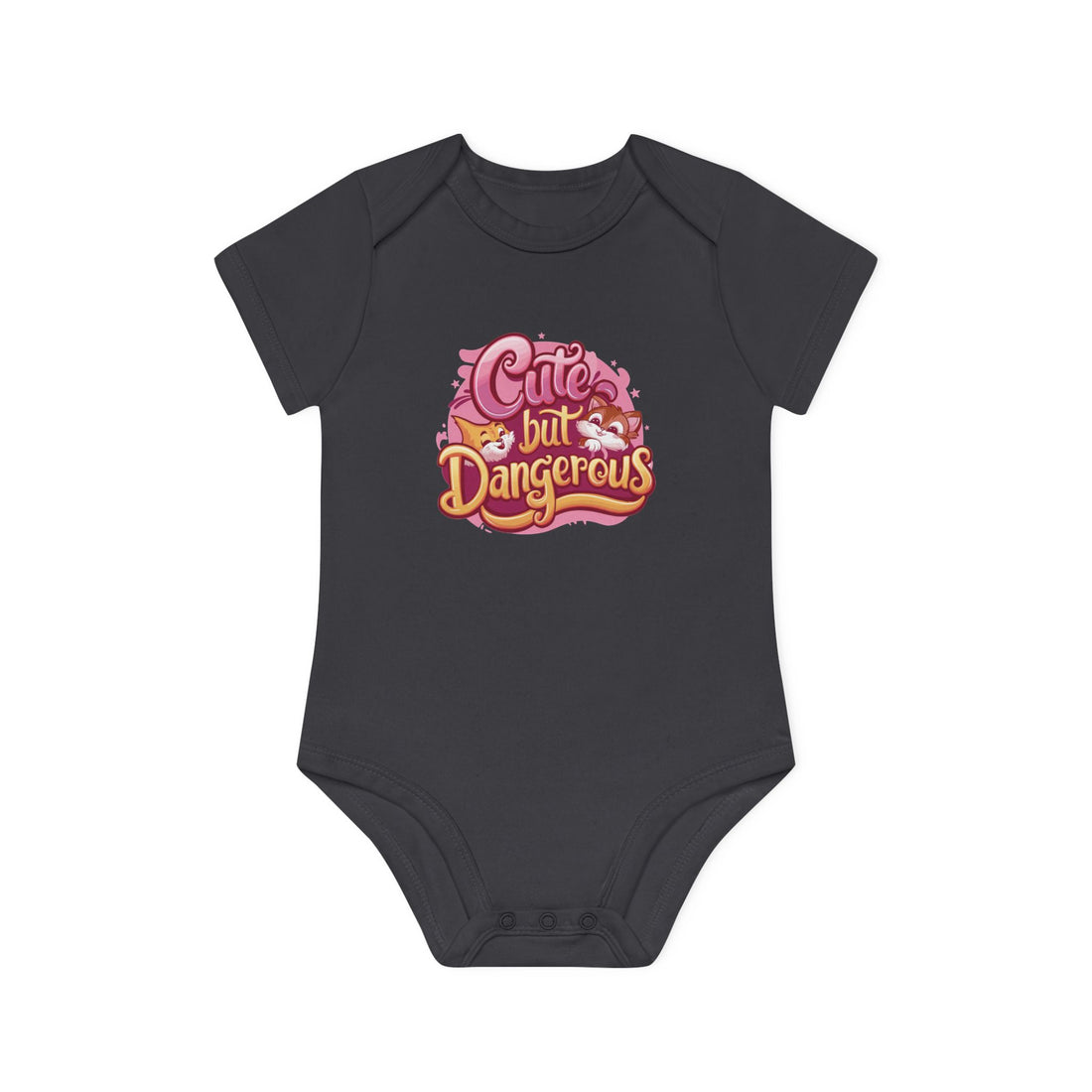 "Cute but dangerous" Baby Organic Short Sleeve Bodysuit