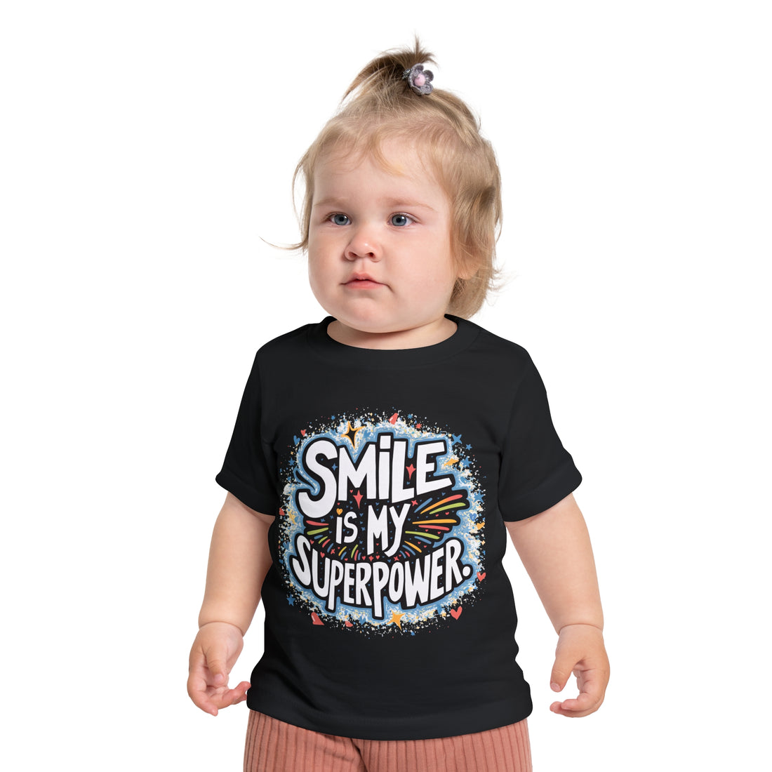 "Smile is my superpower" Baby Short Sleeve T-Shirt