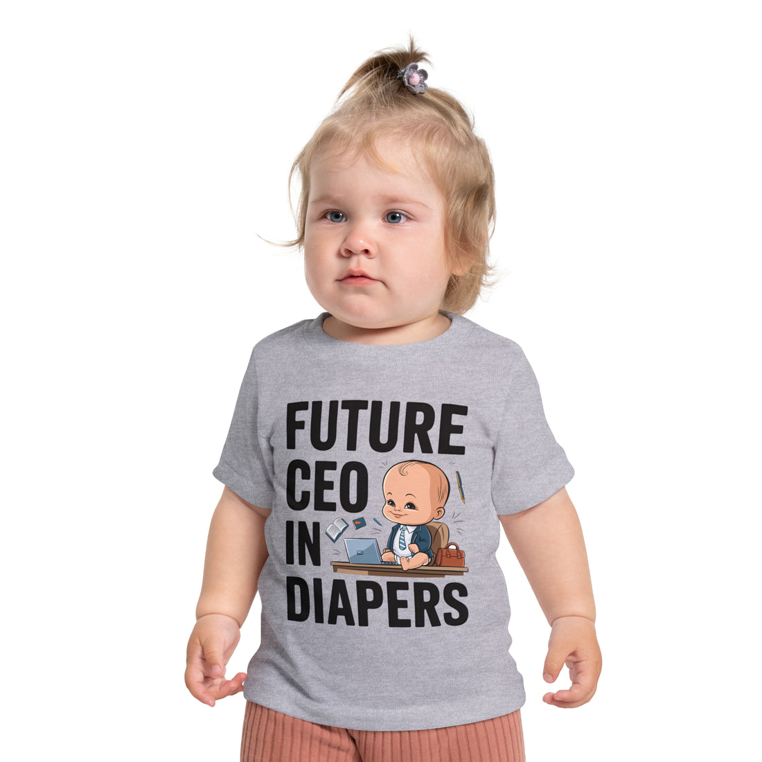 "Future CEO in diapers" Baby Short Sleeve T-Shirt